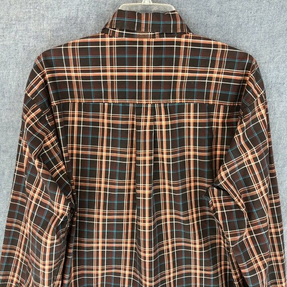 Cinch Western Shirt L Large Button Up Long Sleeve Flip Cuff Plaid Logo Men's - Picture 4 of 12